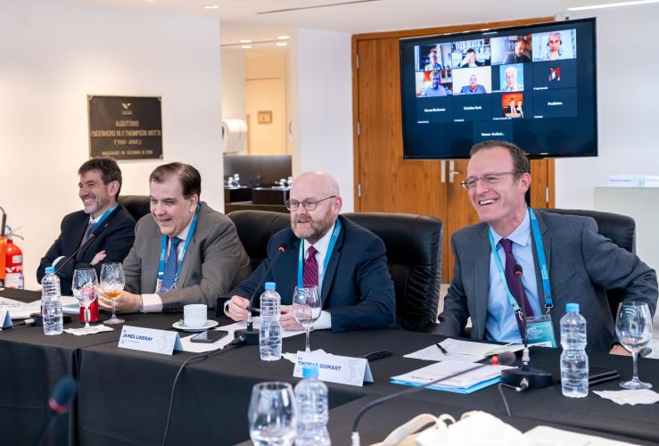 Juan Battaleme, Thomas Gomart, Carlos Ivan Simonsen Leal, and James M. Lindsay discuss “Increasing Conflict and the Future of World Order.” Juan Battaleme, Thomas Gomart, Carlos Ivan Simonsen Leal, and James M. Lindsay discuss “Increasing Conflict and the Future of World Order.”